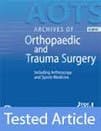 Archives of Orthopaedic and Trauma Surgery - Publikationen in Fachzeitschriften von Facharzt Dr. Kiermeir